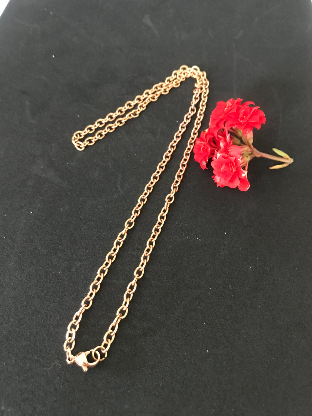 Rose gold Link Chain Necklace 55cm